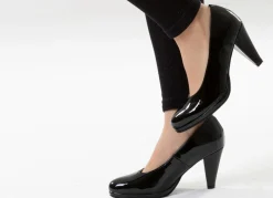 Andrea Conti, schicke Damen-Pumps, aus glänzendem Lackmaterial