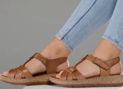 Andrea Conti Stegspangen-Sandale aus Rind-Nappaleder