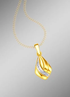 Anhänger in Bicolor mit Diamant