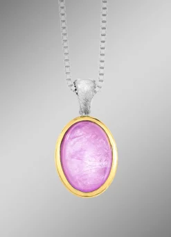 Anhänger in Bicolor mit Milky-Kunzit