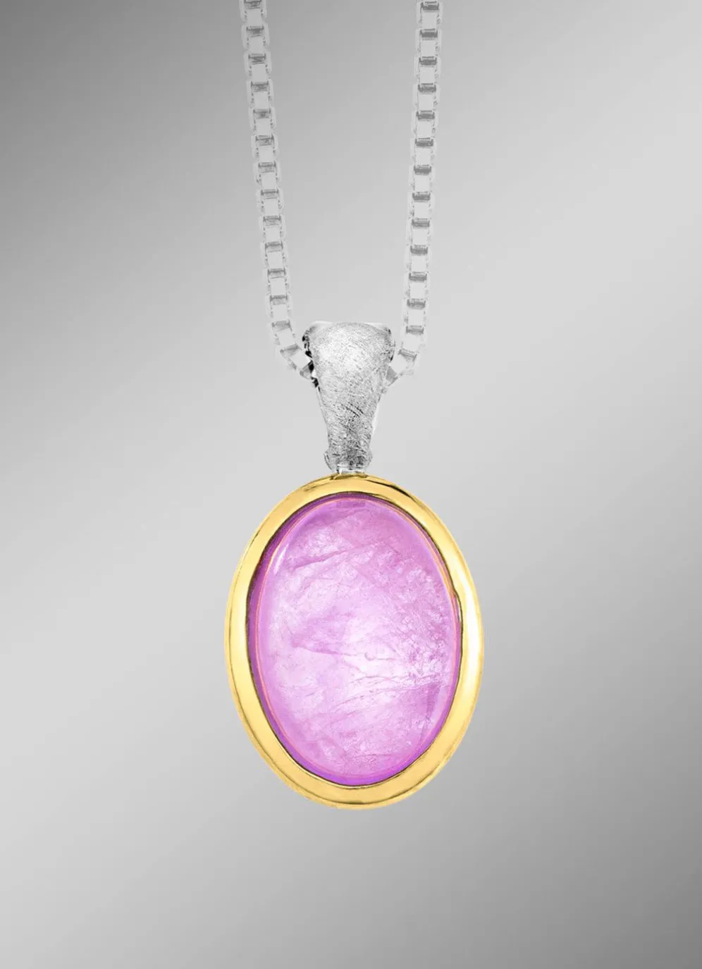 Anhänger in Bicolor mit Milky-Kunzit