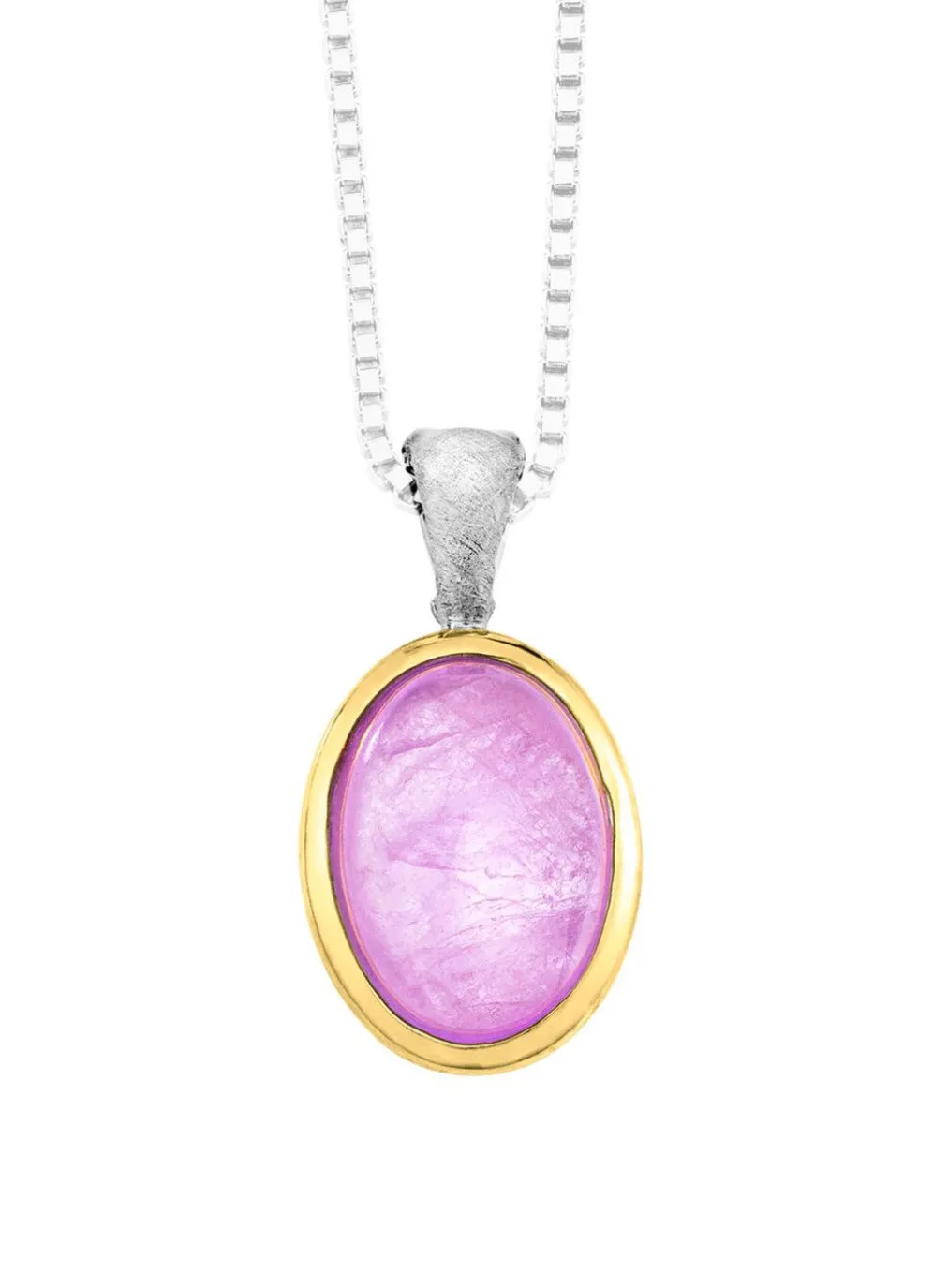 Anhänger in Bicolor mit Milky-Kunzit