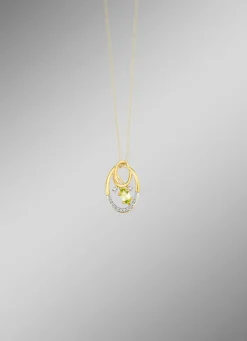 Anhänger mit Brillanten und Peridot