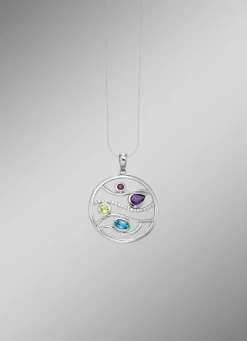 Anhänger mit bunt funkelnden Zirkonia