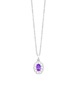 Anhänger mit echt Amethyst und synth. Zirkonia