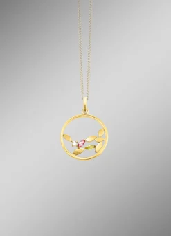 Anhänger mit Edelsteinen und synth. Zirkonia