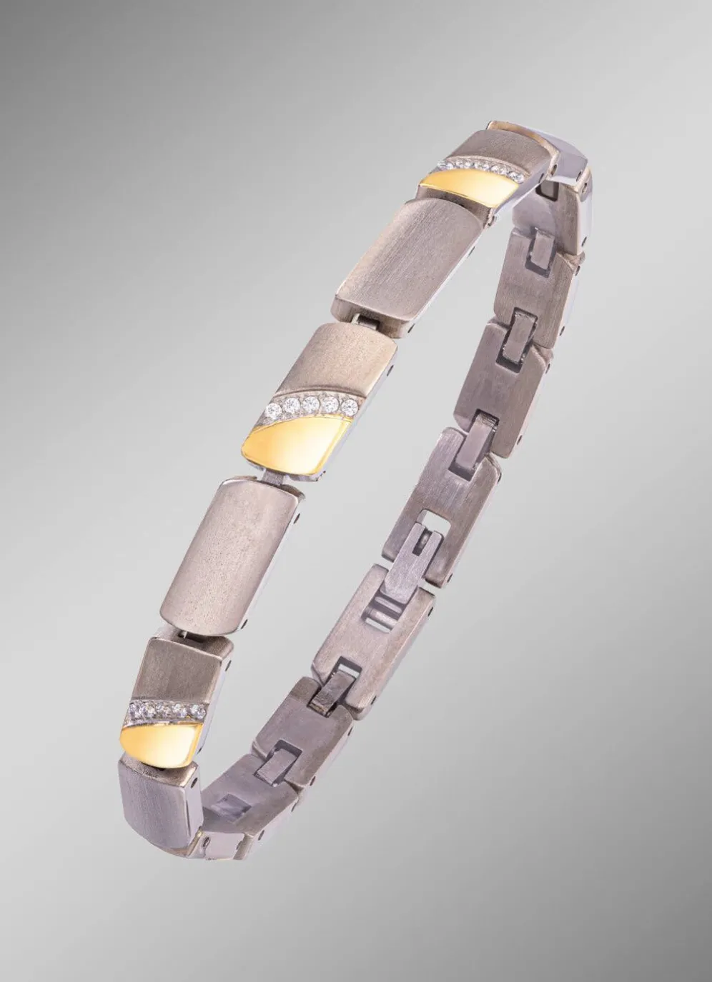 Armband in Bicolor mit synth. Zirkonia