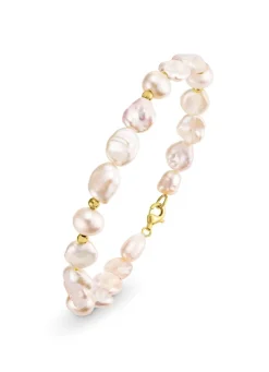 Armband mit SW-Zuchtperlen und Keshi-Perlen