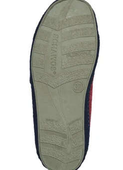 Atmungsaktive Damen-Hausschuhe, mit Klettverschluss