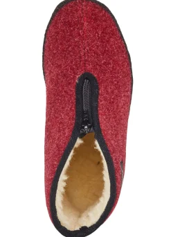 Atmungsaktive Damen-Hausschuhe, mit Reißverschluss