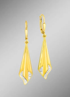 Attraktive Ohrringe in Bicolor