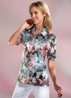 Attraktive Shirtbluse mit Hemdkragen