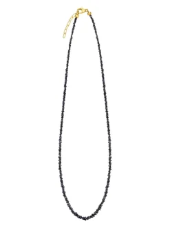 Außergewöhnliche Halskette mit Roh-Diamanten in Dunkelgrau