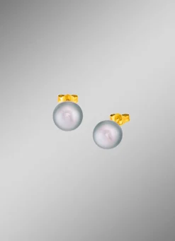 Ausdrucksstarke Ohrstecker mit Tahiti-Zuchtperlen