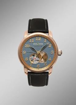Automatik-Herrenuhr mit offenem Uhrwerk von Zeppelin