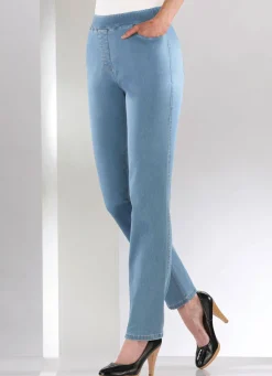 Bauchweg-Jeans in Schlupfform