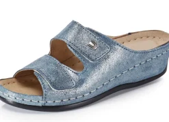 Bequeme Damen-Pantoletten, Weite G, mit Klettverschluss