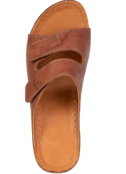 Bequeme Damen-Pantoletten, Weite G, mit Klettverschluss