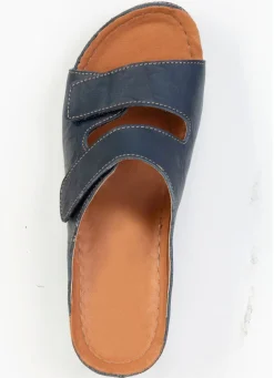 Bequeme Damen-Pantoletten, Weite G, mit Klettverschluss