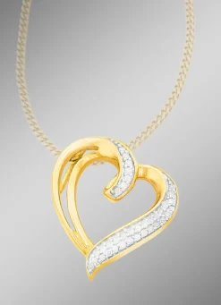 Bezaubernder Herz-Anhänger mit Diamanten