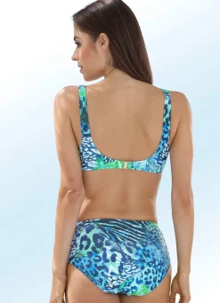 Bikini mit herausnehmbaren Softschalen und buntem Druckdessin