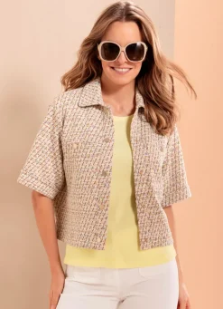 Blazer mit Glitzereffekten