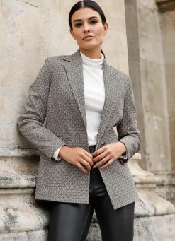 Blazer mit grafischem Dessin