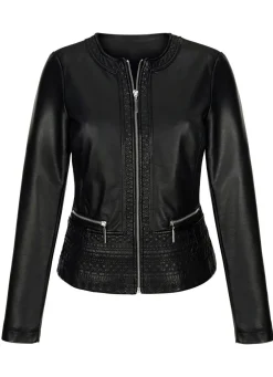 Blazer mit toniger Stickerei