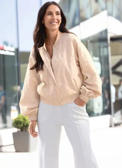 Blouson mit verdeckter Reißverschlussleiste