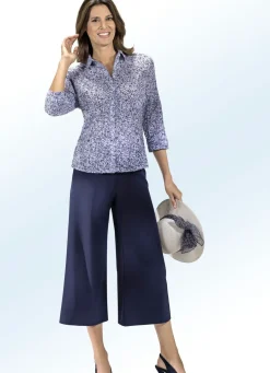 Bluse aus gecrashtem Ausbrenner-Gewebe