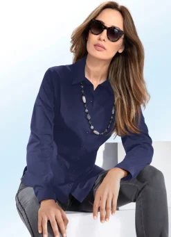 Bluse mit Hemdkragen