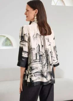 Bluse mit Hemdkragen