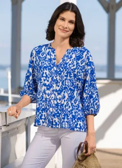 Bluse mit Hemdkragen