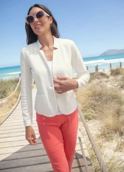 Blusenblazer mit Schulterpolstern