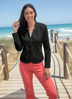 Blusenblazer mit Schulterpolstern