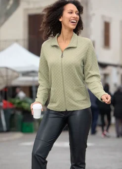 Blusenjacke mit aufgesetzten Taschen