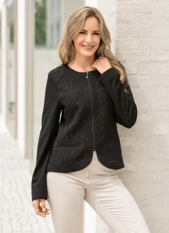 Blusenjacke mit dekorativer Blende