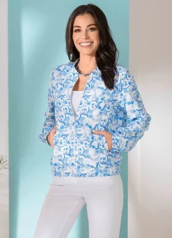 Blusenjacke mit gesmokten Abschlüssen