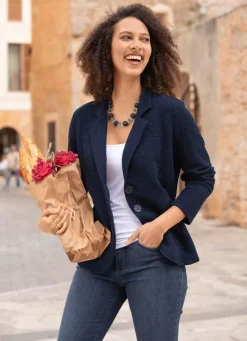 Blusenjacke mit Knopfleiste