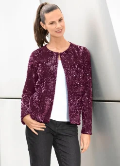 Blusenjacke mit Pailletten