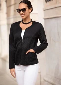 Blusenjacke mit Reißverschlussleiste