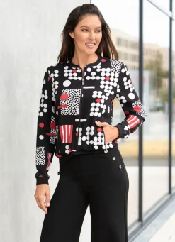 Blusenjacke mit Rippenstrick