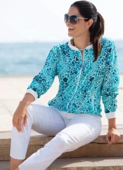 Blusenjacke mit Rippenstrick