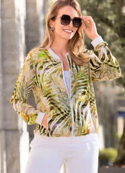 Blusenjacke mit Ripp-Jersey