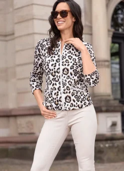 Blusenjacke mit Stehkragen