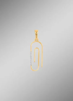 Büroklammer-Anhänger mit 8 Diamanten