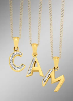 Buchstaben-Anhänger mit Diamanten