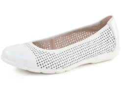Caprice, sommerliche Damen-Ballerinas, Weite G, mit Gummizug