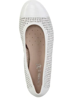 Caprice, sommerliche Damen-Ballerinas, Weite G, mit Gummizug