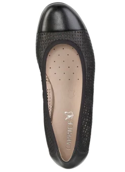 Caprice, sommerliche Damen-Ballerinas, Weite G, mit Gummizug